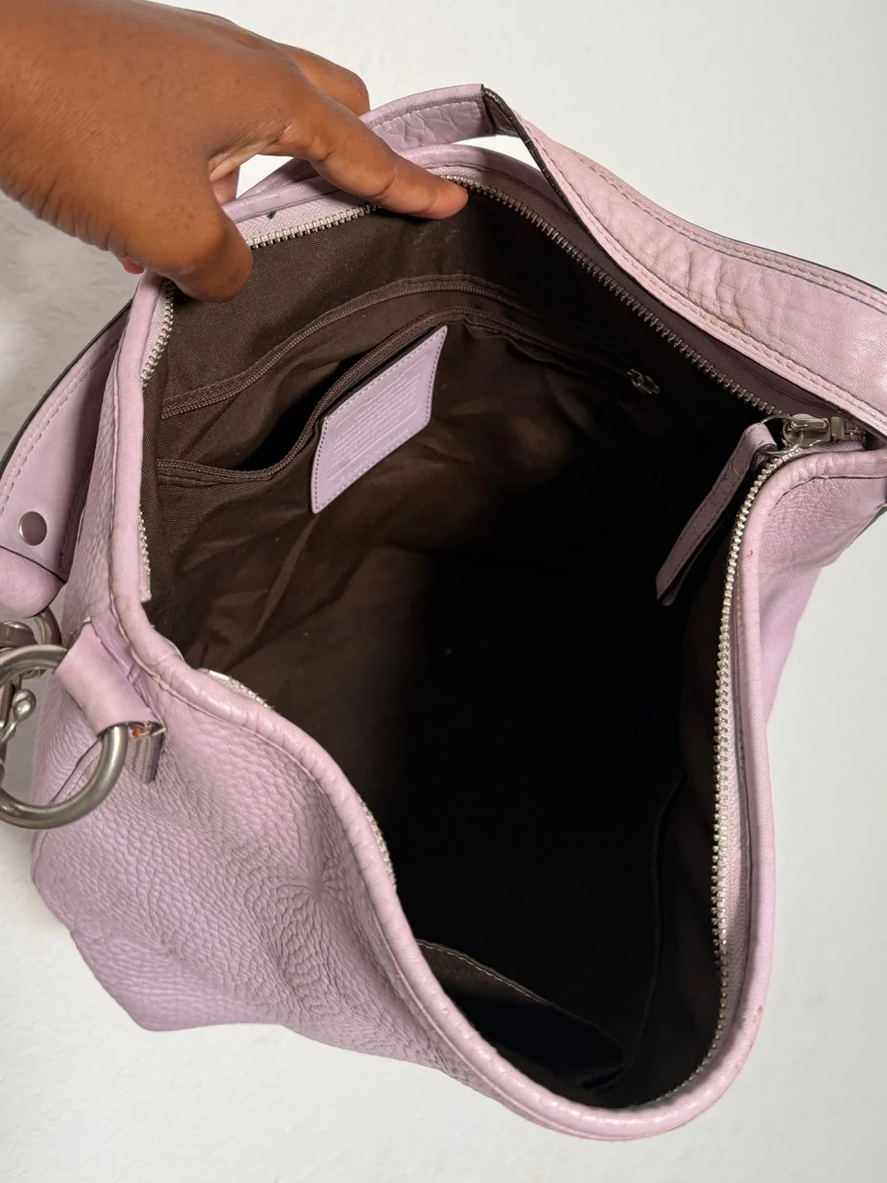 Vintage Coach Sarah Hobo Bag F13094 Leather Shoulder Purse Y2k Lavender